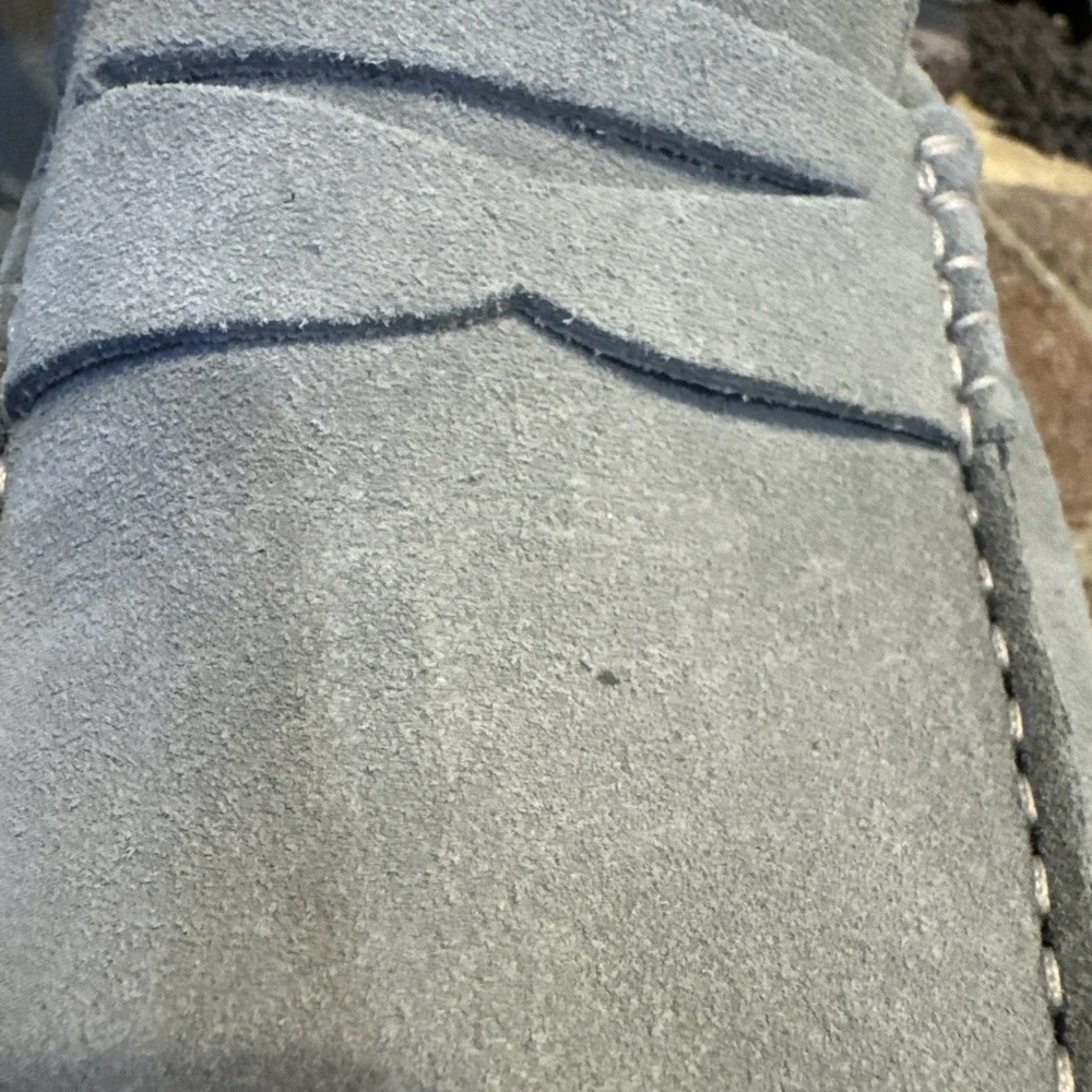 Nordstrom Men's Suede Driving Loafers Light Gray Moccasins Slip On Size 10M #481